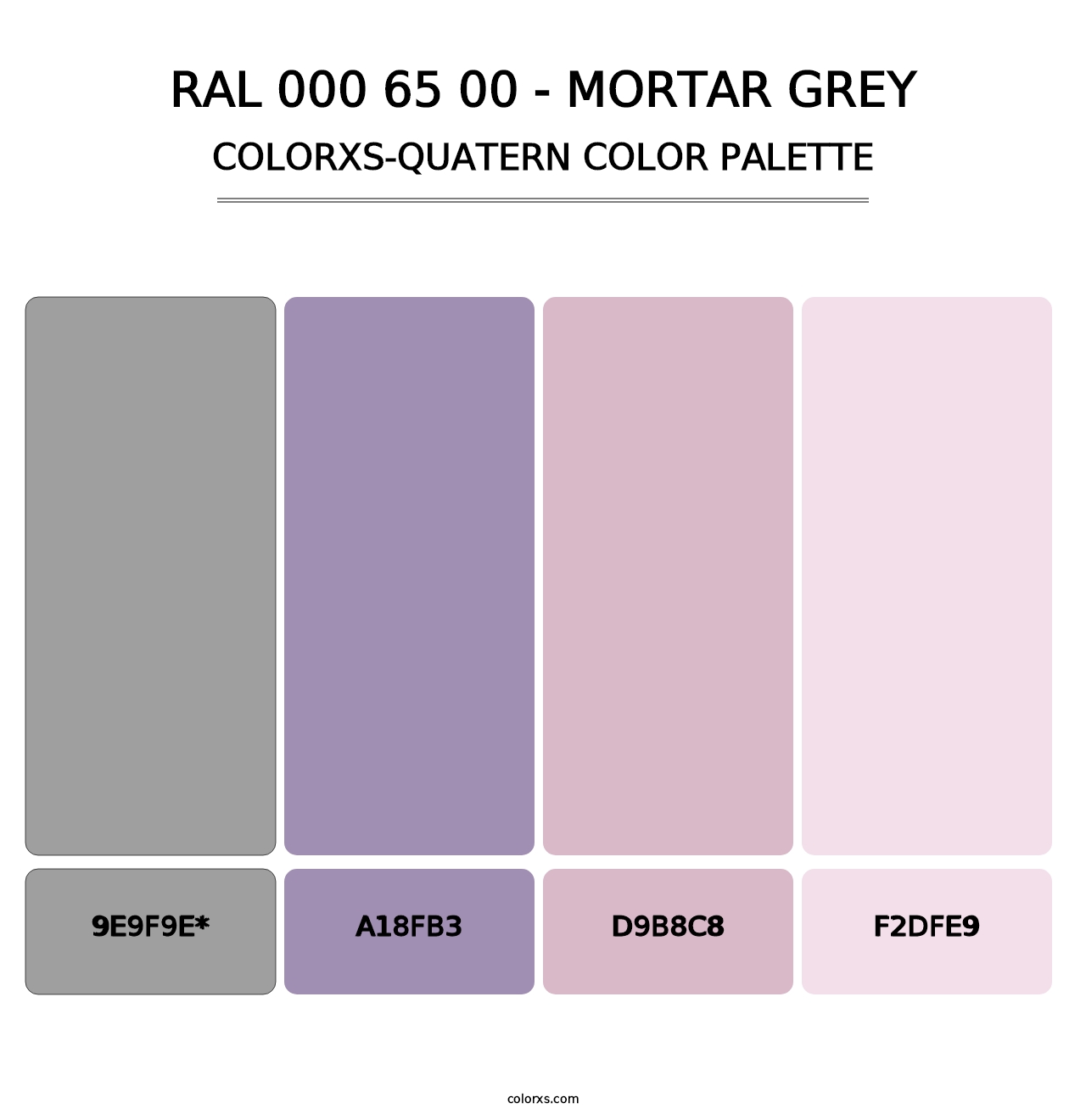 RAL 000 65 00 - Mortar Grey - Colorxs Quatern Palette