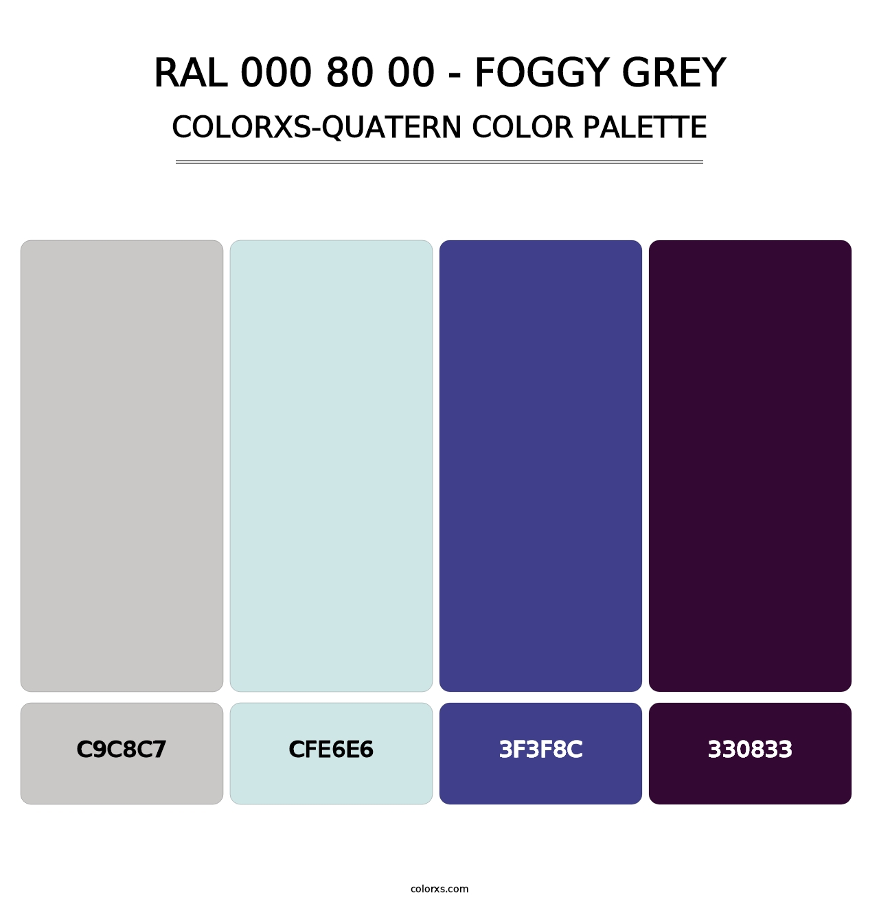 RAL 000 80 00 - Foggy Grey - Colorxs Quatern Palette
