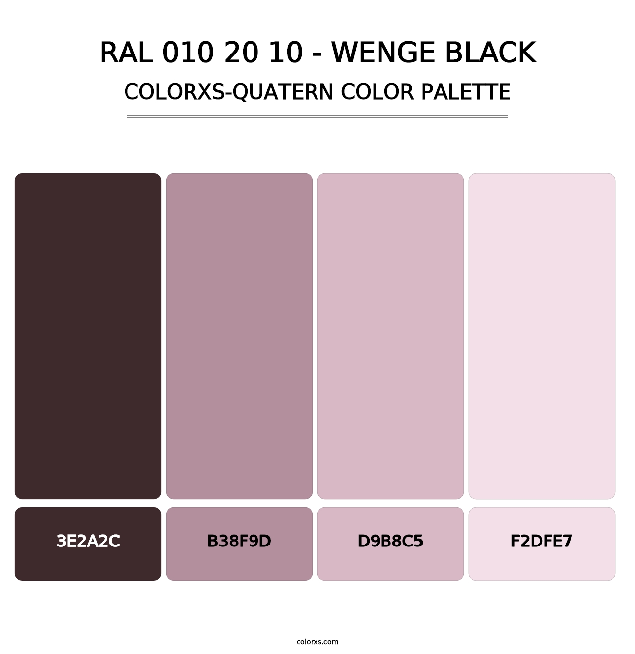 RAL 010 20 10 - Wenge Black - Colorxs Quatern Palette
