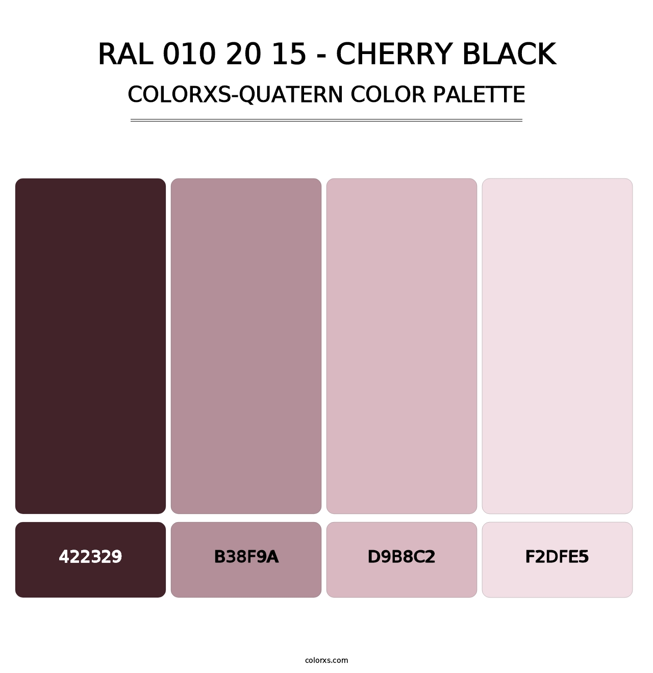 RAL 010 20 15 - Cherry Black - Colorxs Quatern Palette