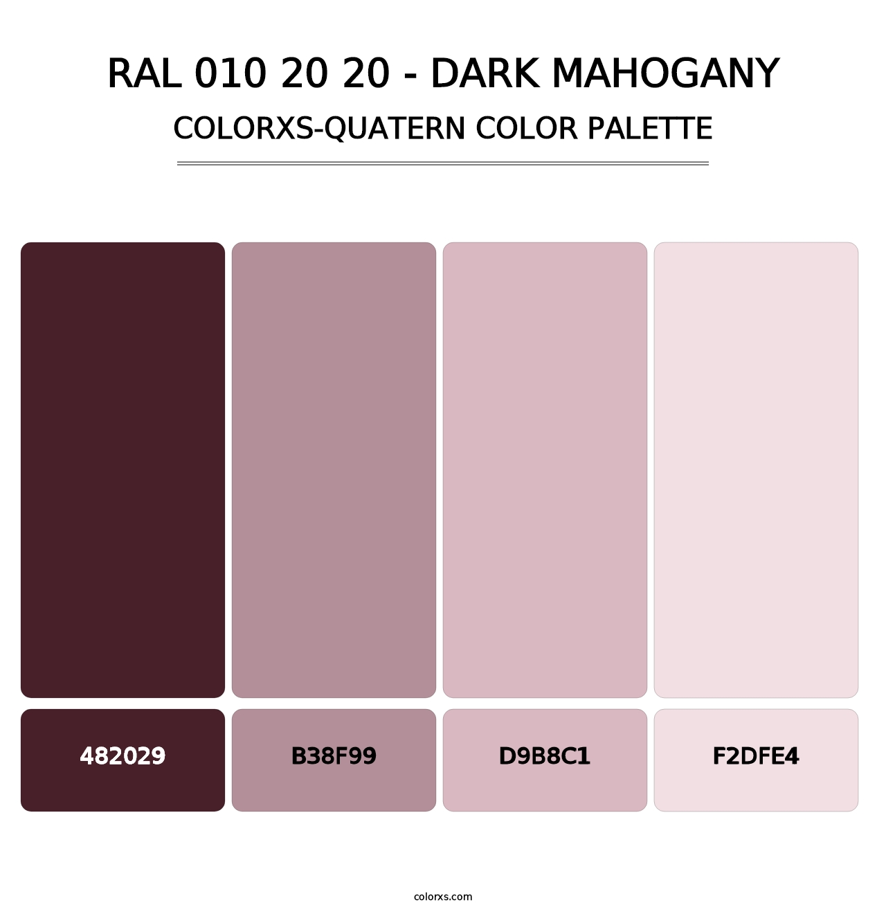 RAL 010 20 20 - Dark Mahogany - Colorxs Quatern Palette
