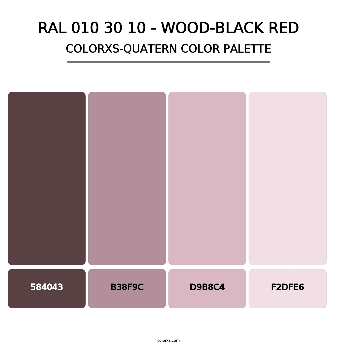 RAL 010 30 10 - Wood-Black Red - Colorxs Quatern Palette