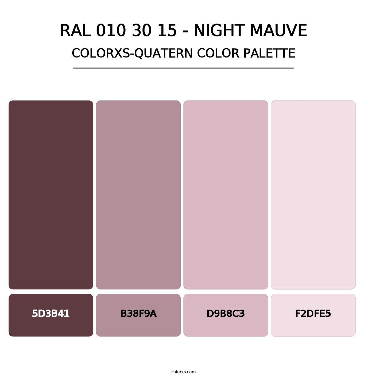 RAL 010 30 15 - Night Mauve - Colorxs Quatern Palette