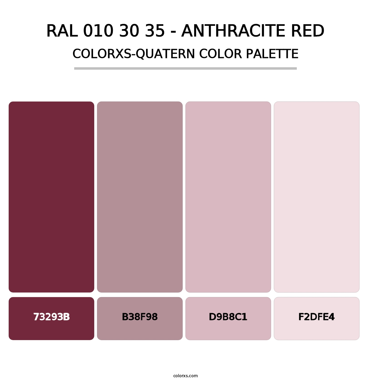 RAL 010 30 35 - Anthracite Red - Colorxs Quatern Palette