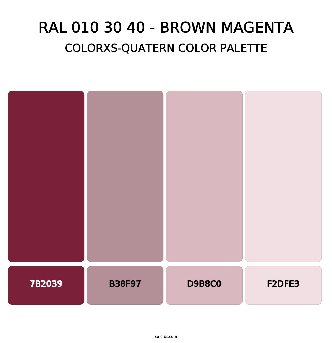 RAL 010 30 40 - Brown Magenta - Colorxs Quatern Palette