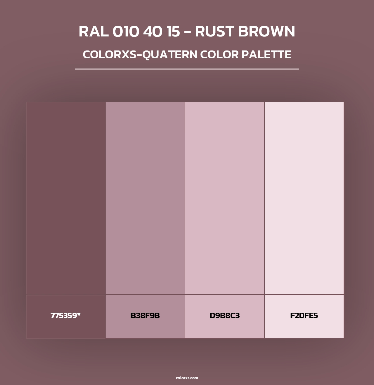 RAL 010 40 15 - Rust Brown - Colorxs Quad Palette