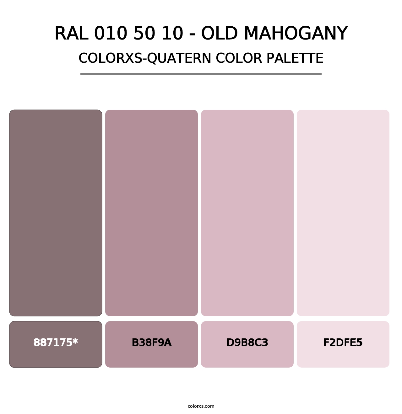 RAL 010 50 10 - Old Mahogany - Colorxs Quatern Palette