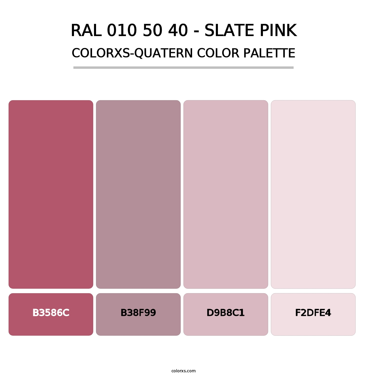 RAL 010 50 40 - Slate Pink - Colorxs Quatern Palette