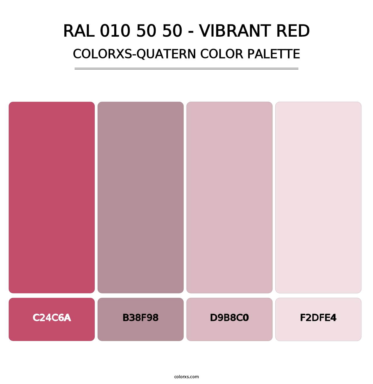 RAL 010 50 50 - Vibrant Red - Colorxs Quatern Palette