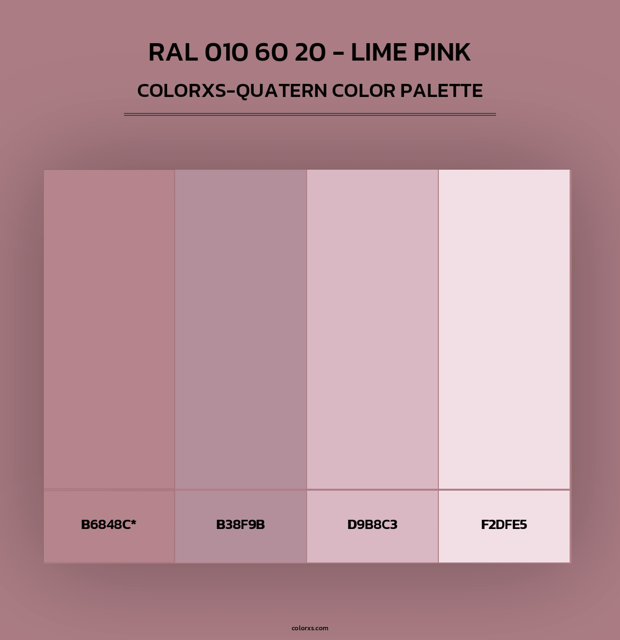RAL 010 60 20 - Lime Pink - Colorxs Quad Palette