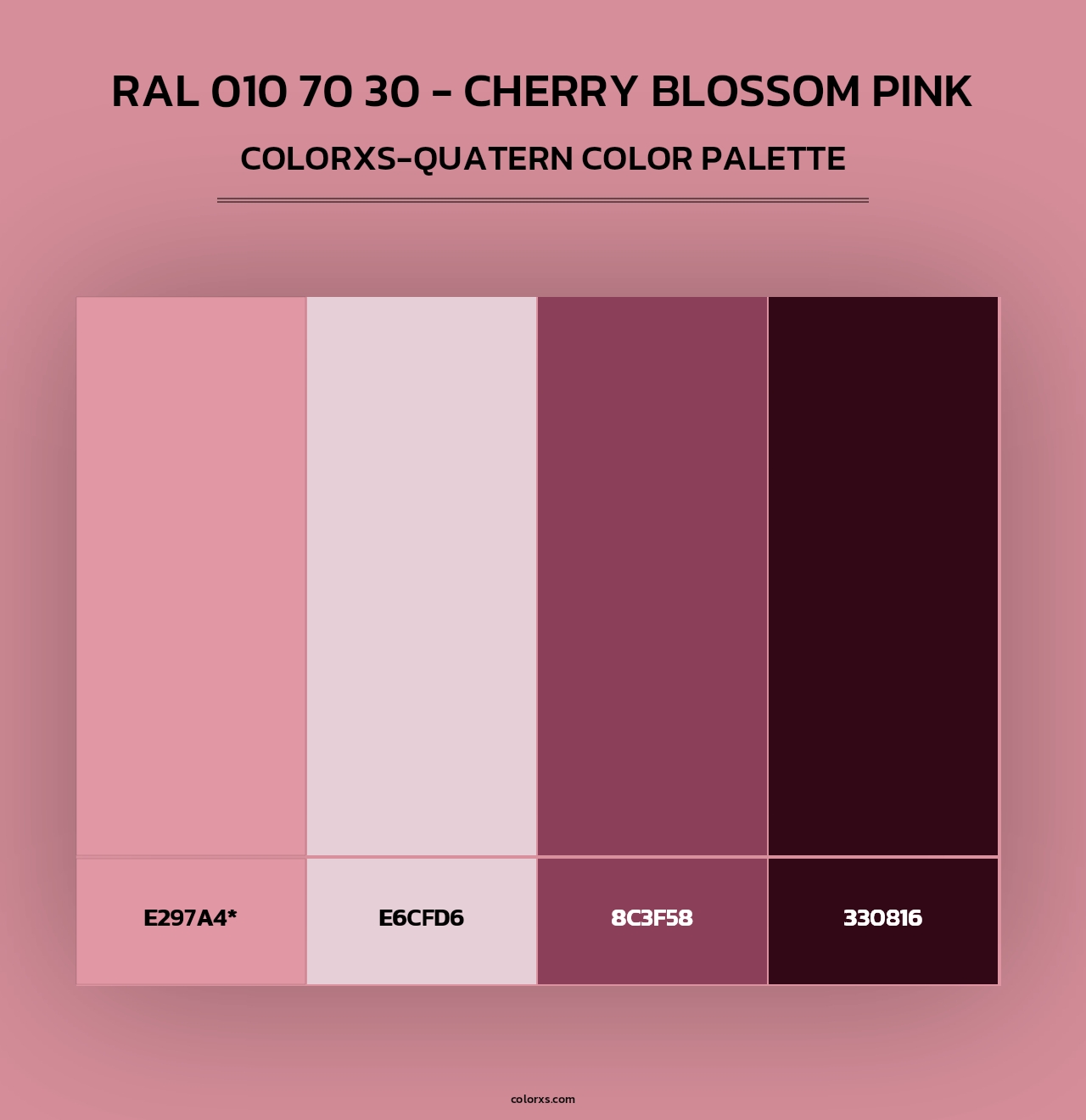 RAL 010 70 30 - Cherry Blossom Pink - Colorxs Quad Palette