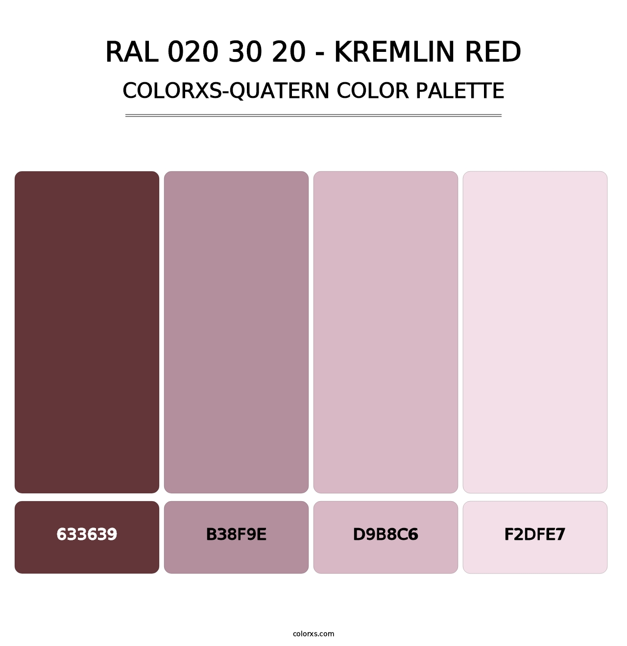 RAL 020 30 20 - Kremlin Red - Colorxs Quatern Palette