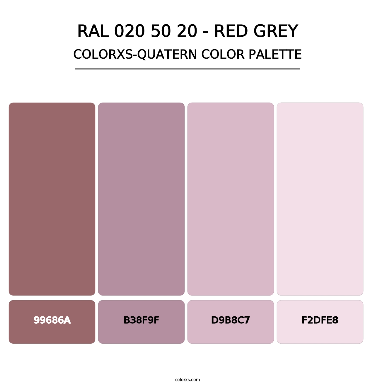 RAL 020 50 20 - Red Grey - Colorxs Quatern Palette