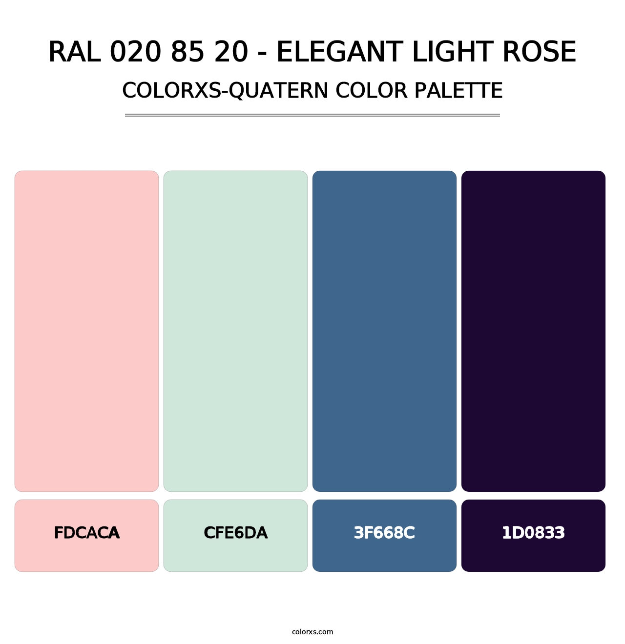 RAL 020 85 20 - Elegant Light Rose - Colorxs Quatern Palette