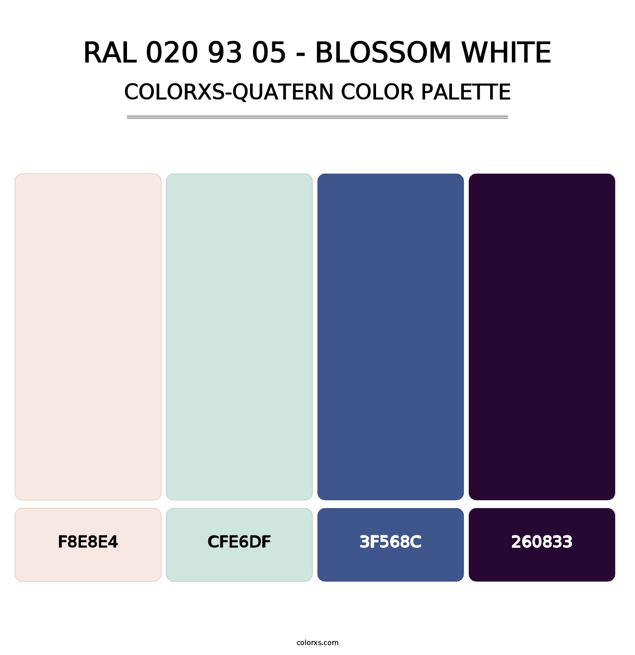 RAL 020 93 05 - Blossom White - Colorxs Quatern Palette