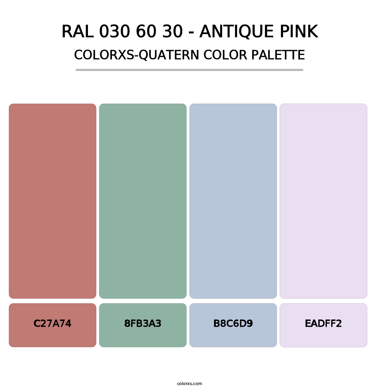 RAL 030 60 30 - Antique Pink - Colorxs Quatern Palette