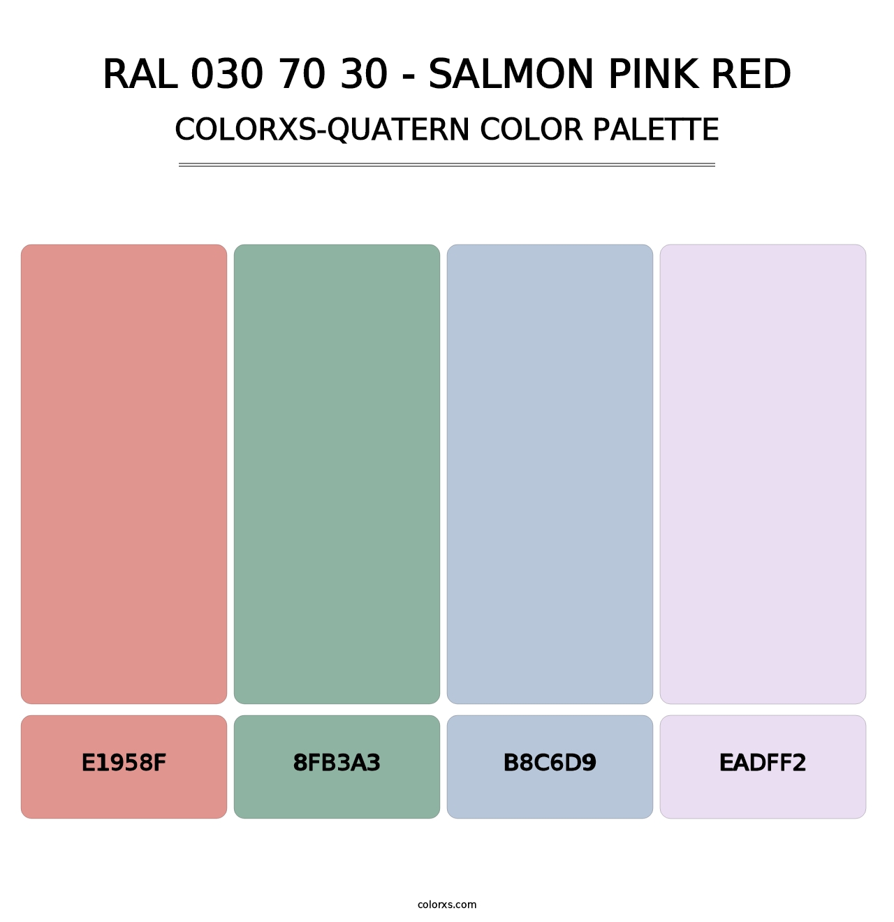 RAL 030 70 30 - Salmon Pink Red - Colorxs Quatern Palette