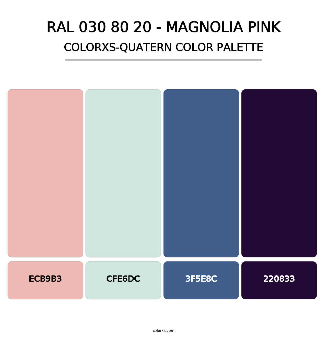 RAL 030 80 20 - Magnolia Pink - Colorxs Quatern Palette