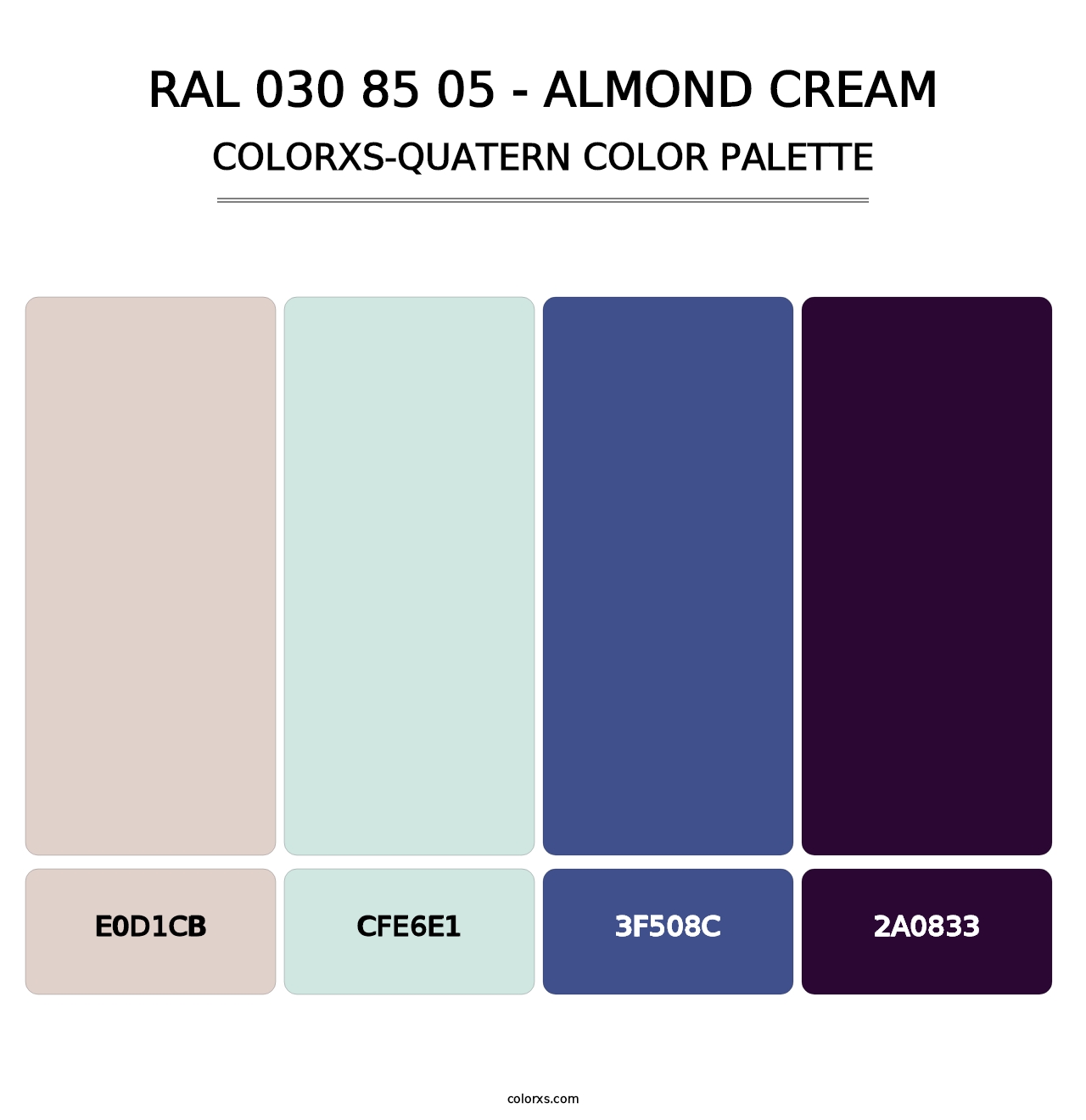 RAL 030 85 05 - Almond Cream - Colorxs Quatern Palette