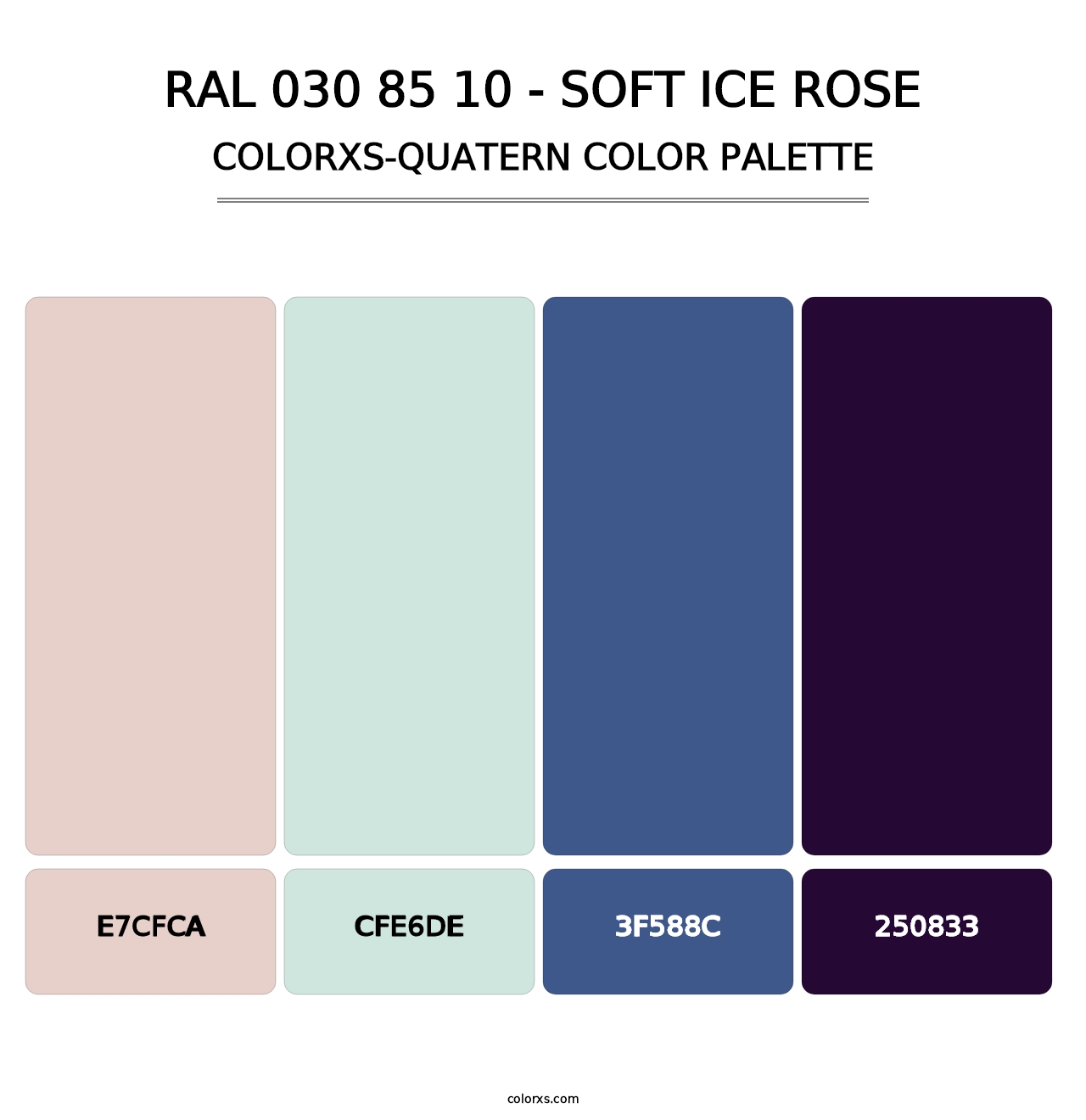RAL 030 85 10 - Soft Ice Rose - Colorxs Quatern Palette
