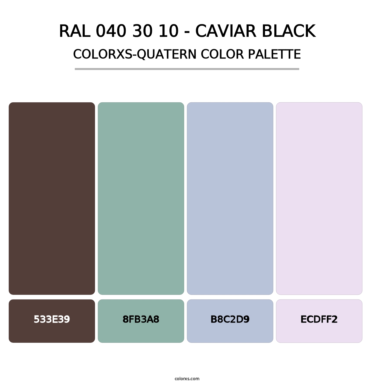 RAL 040 30 10 - Caviar Black - Colorxs Quatern Palette