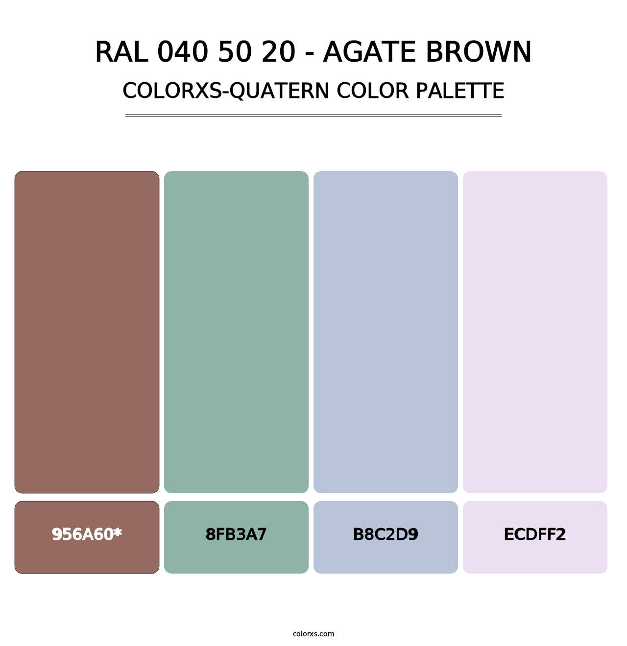 RAL 040 50 20 - Agate Brown - Colorxs Quatern Palette