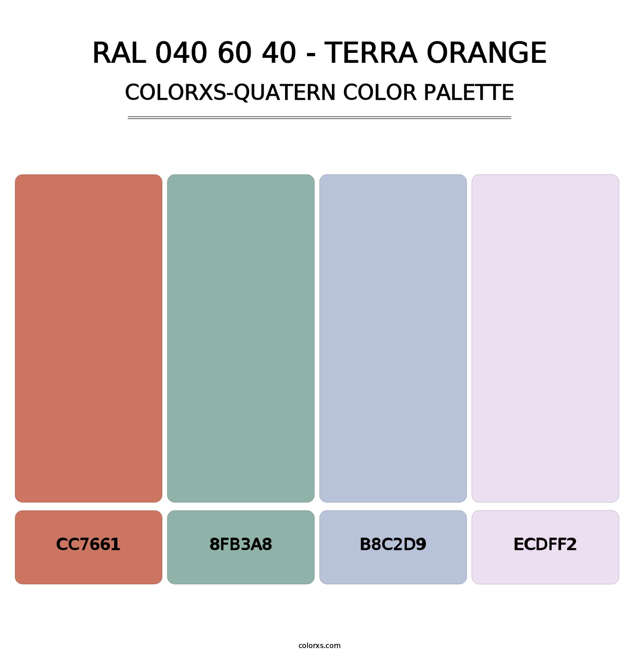 RAL 040 60 40 - Terra Orange - Colorxs Quatern Palette