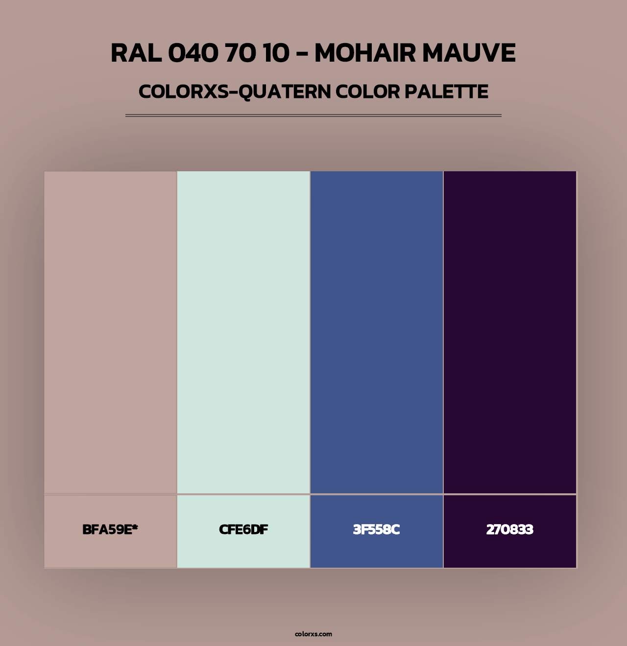 RAL 040 70 10 - Mohair Mauve - Colorxs Quad Palette