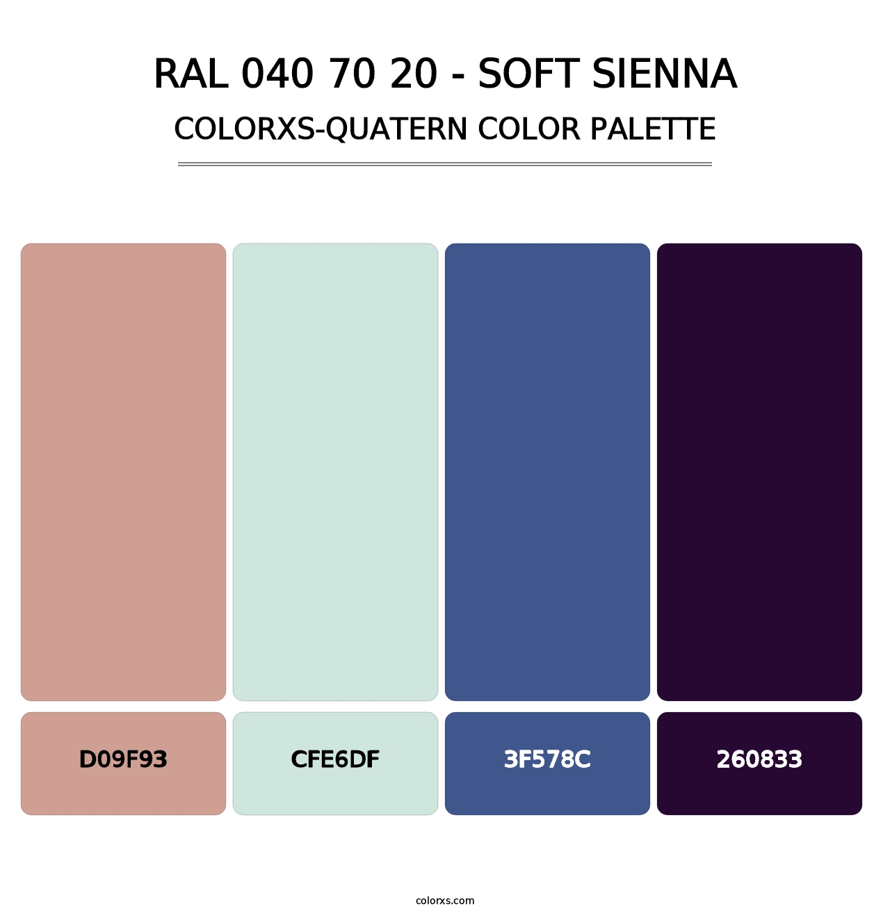 RAL 040 70 20 - Soft Sienna - Colorxs Quatern Palette