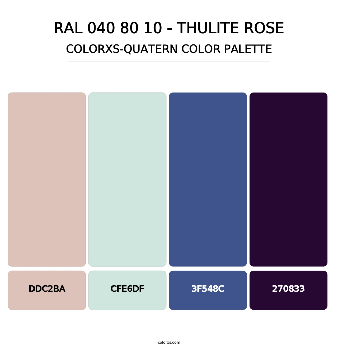RAL 040 80 10 - Thulite Rose - Colorxs Quatern Palette