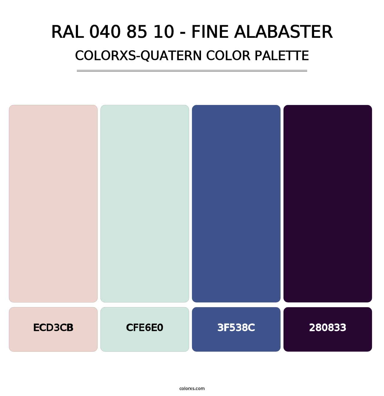 RAL 040 85 10 - Fine Alabaster - Colorxs Quatern Palette
