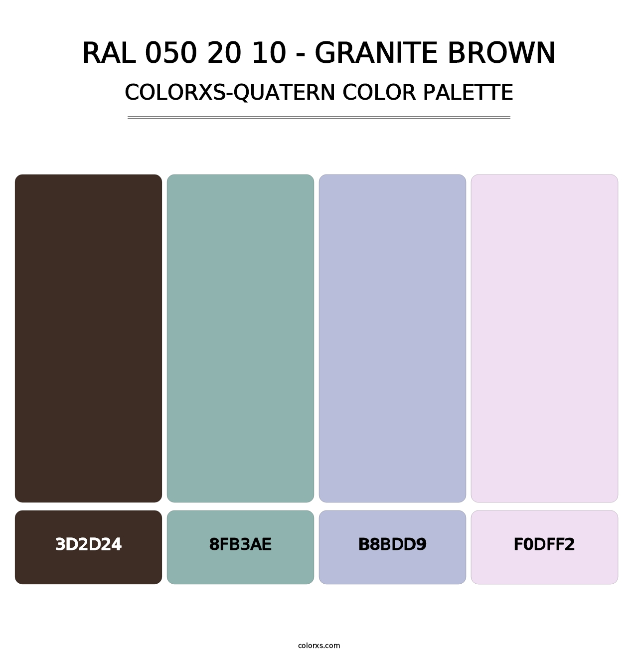 RAL 050 20 10 - Granite Brown - Colorxs Quatern Palette