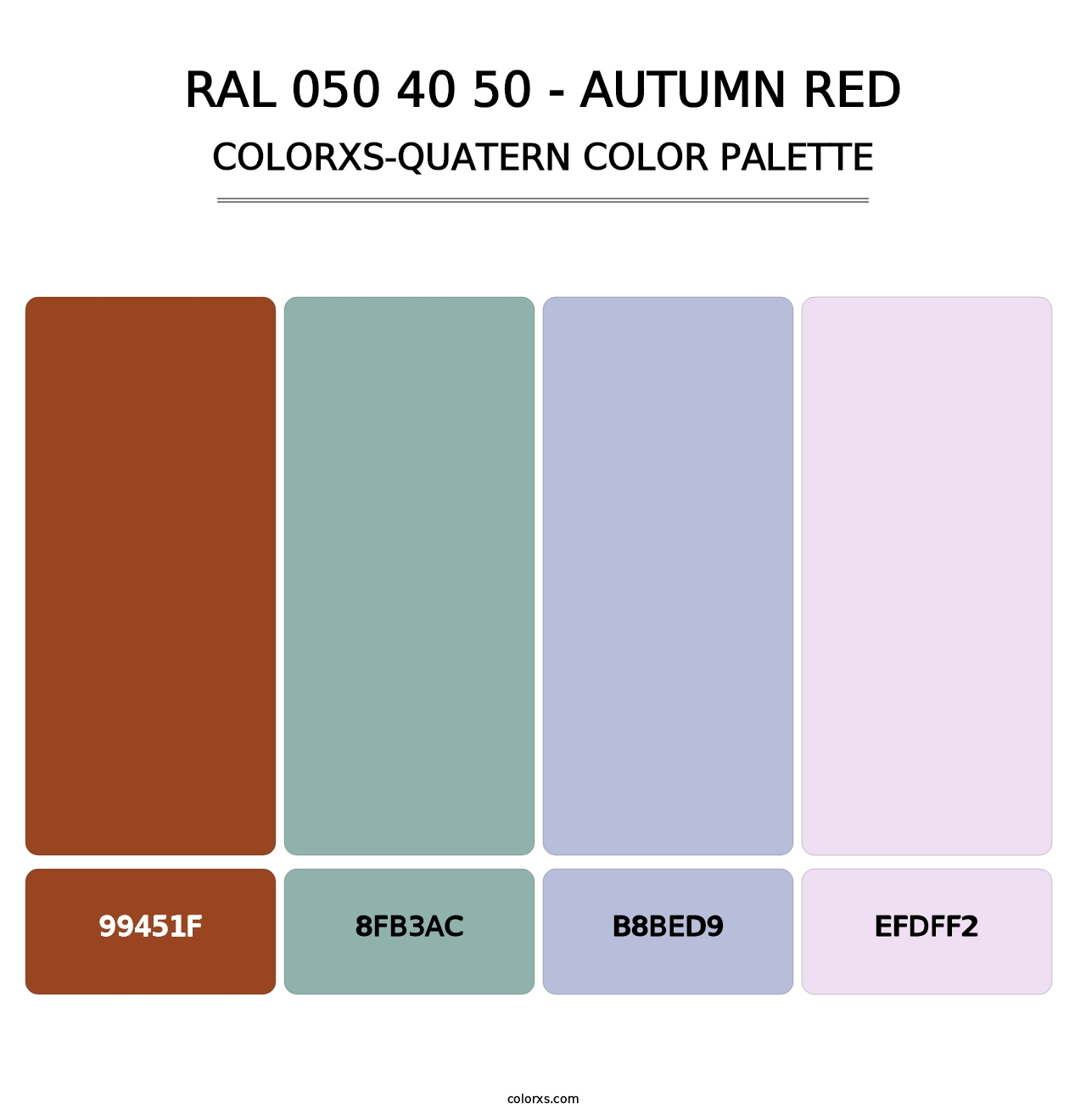 RAL 050 40 50 - Autumn Red - Colorxs Quatern Palette