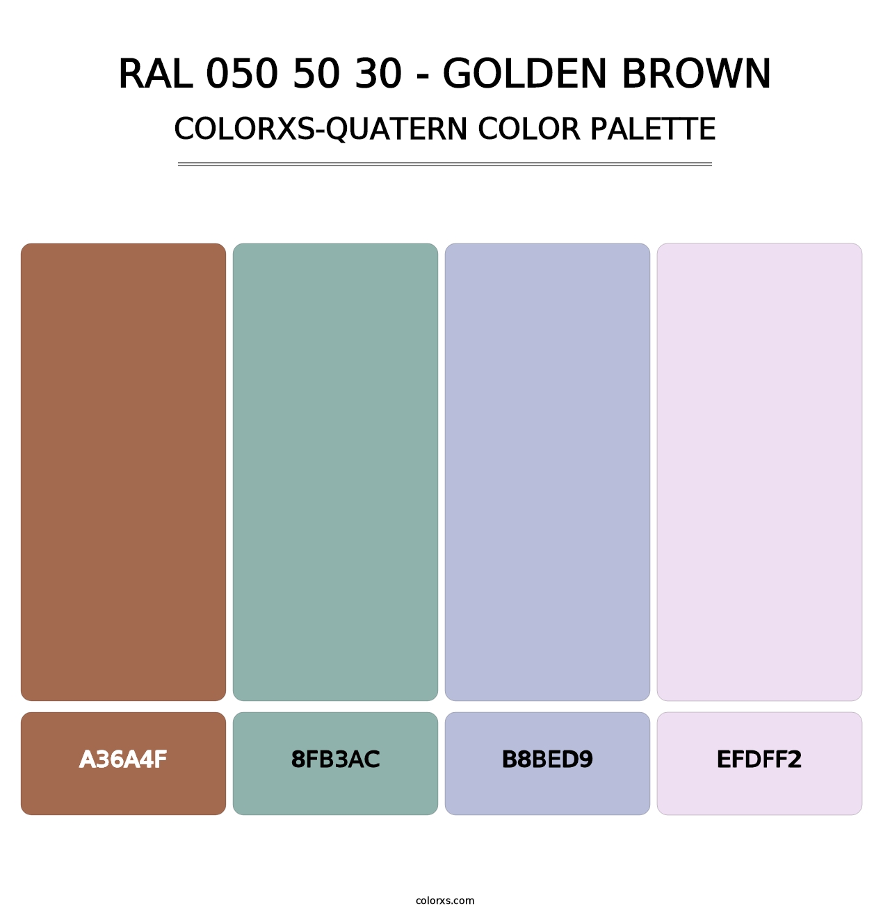 RAL 050 50 30 - Golden Brown - Colorxs Quatern Palette