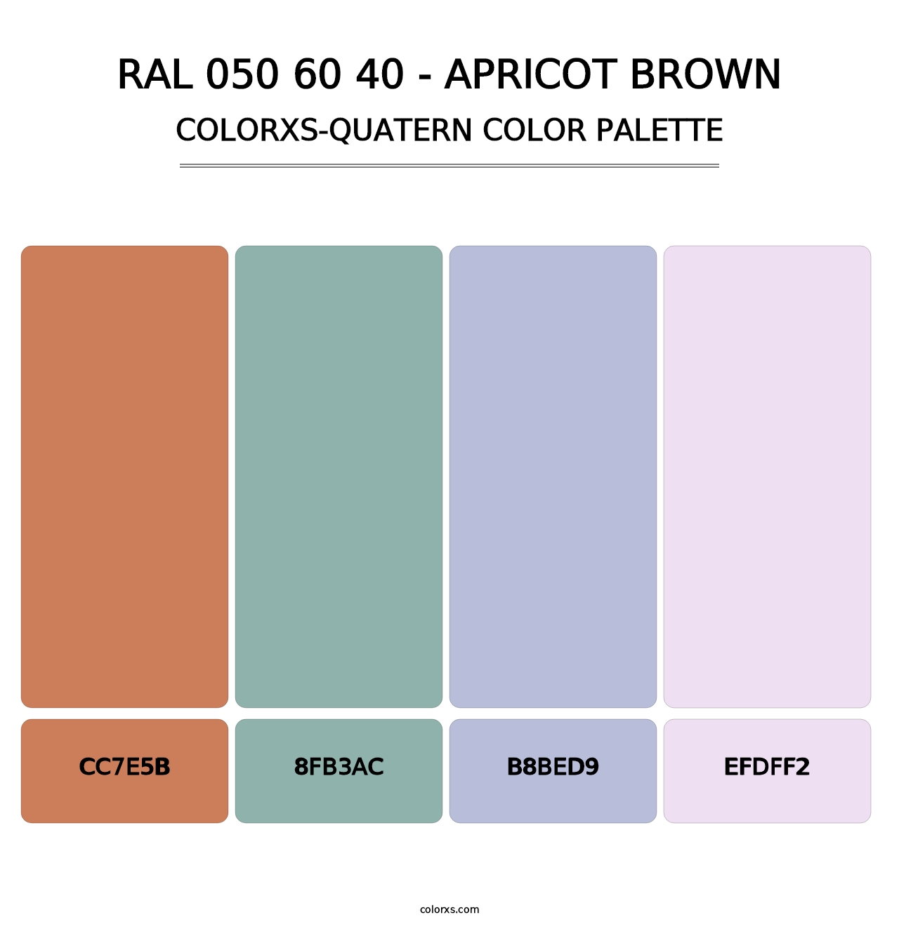RAL 050 60 40 - Apricot Brown - Colorxs Quatern Palette