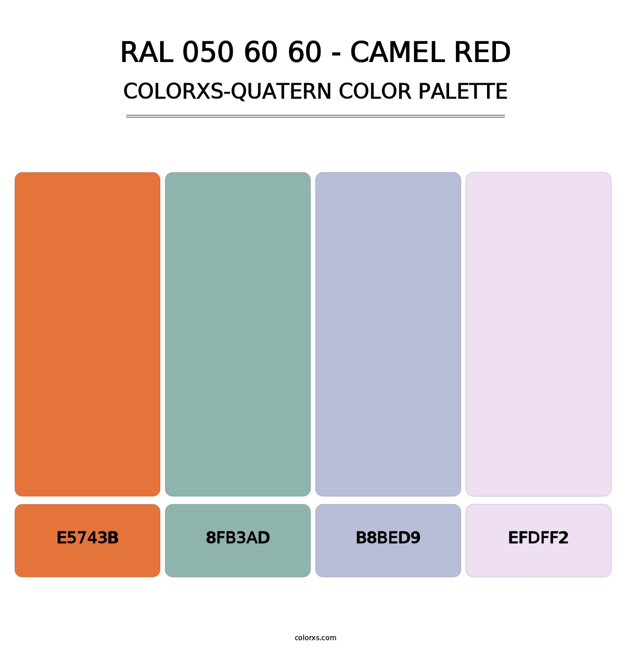 RAL 050 60 60 - Camel Red - Colorxs Quatern Palette