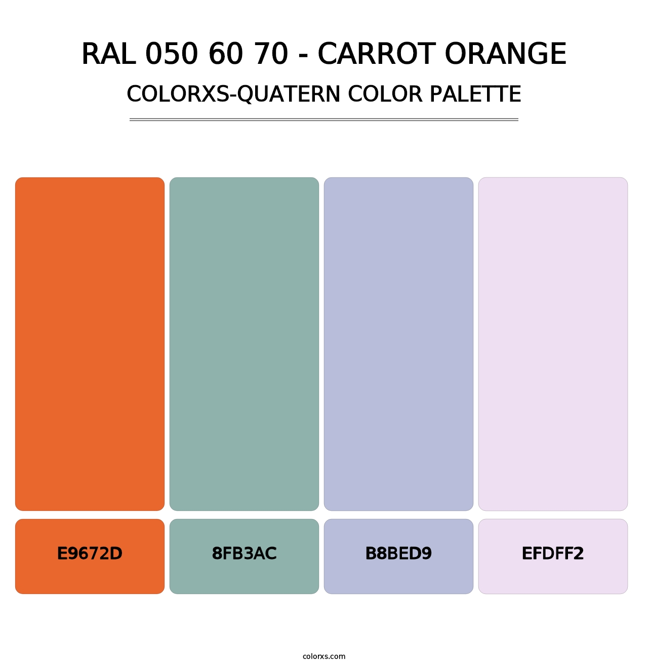 RAL 050 60 70 - Carrot Orange - Colorxs Quatern Palette