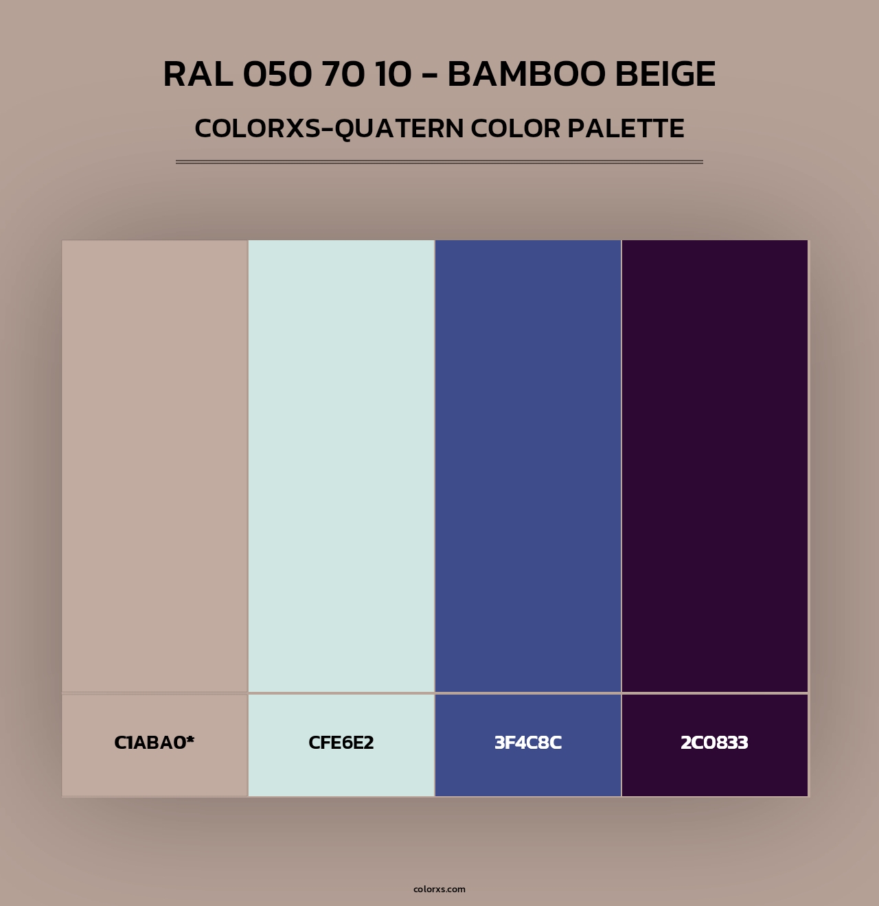 RAL 050 70 10 - Bamboo Beige - Colorxs Quad Palette
