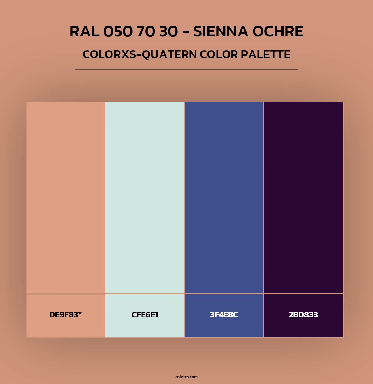 RAL 050 70 30 - Sienna Ochre - Colorxs Quad Palette