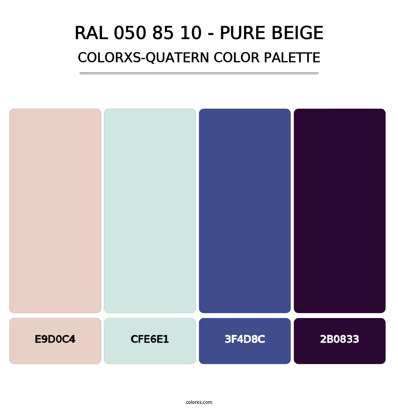 RAL 050 85 10 - Pure Beige - Colorxs Quatern Palette
