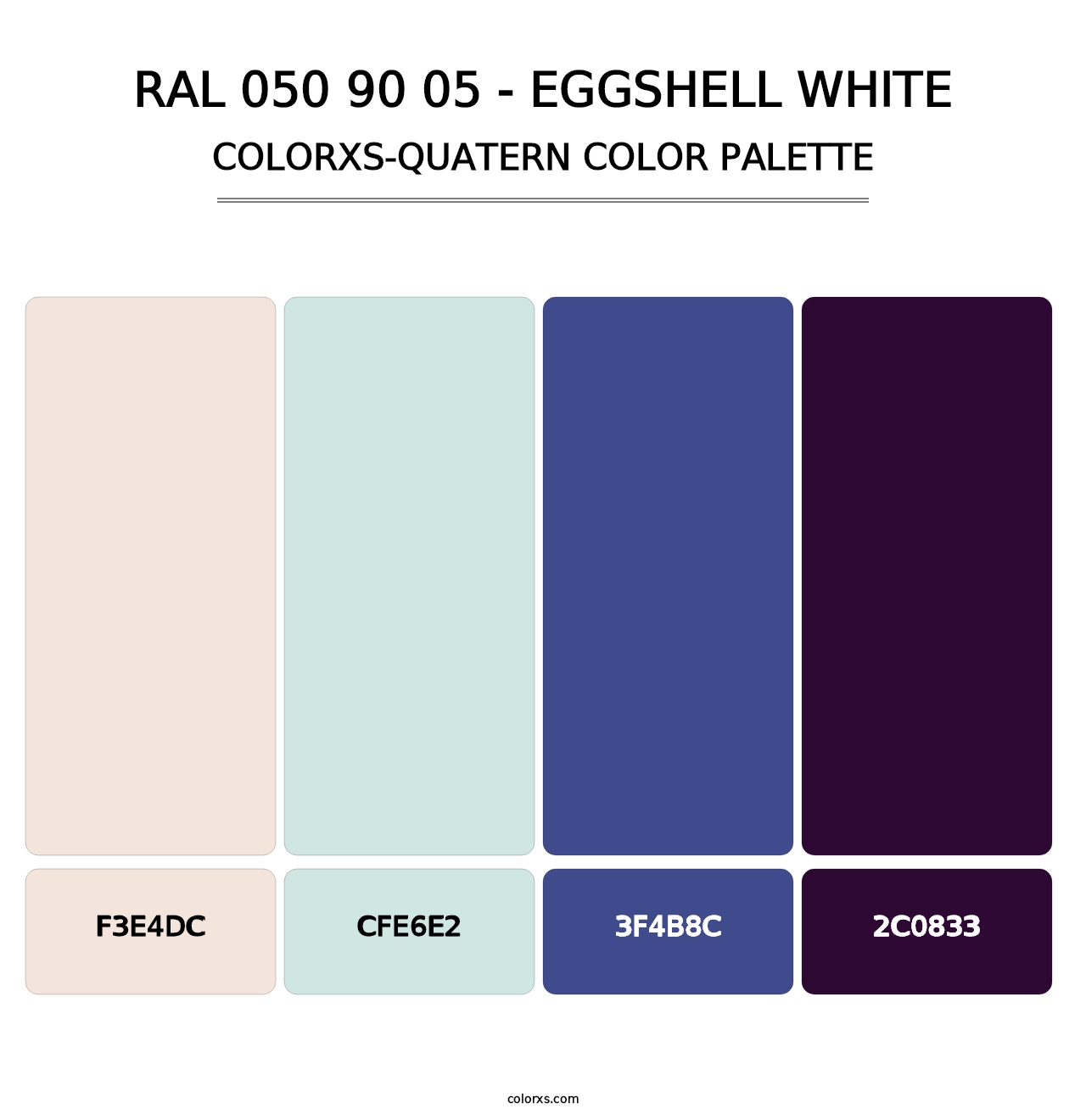 RAL 050 90 05 - Eggshell White - Colorxs Quatern Palette