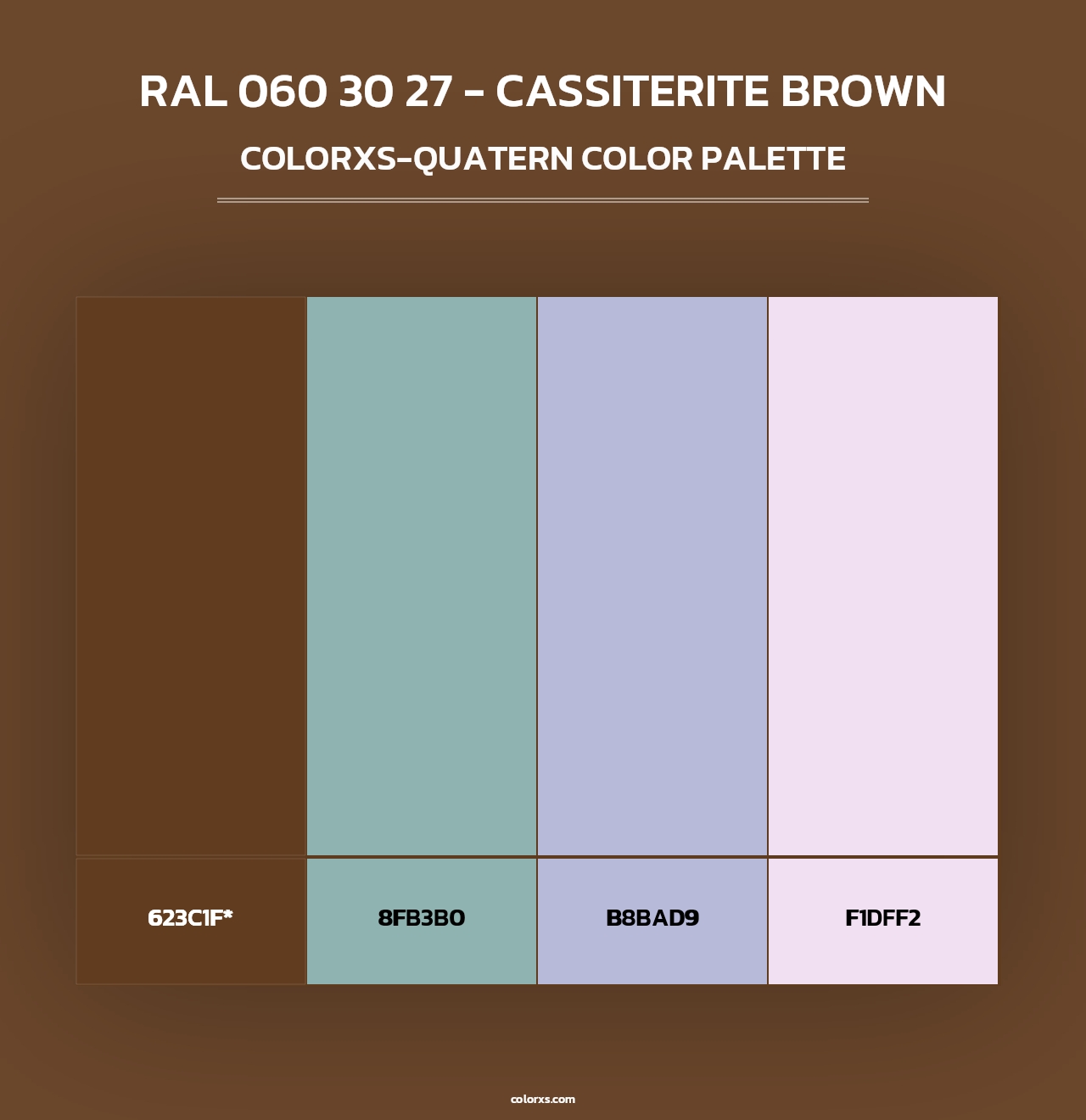 RAL 060 30 27 - Cassiterite Brown - Colorxs Quad Palette