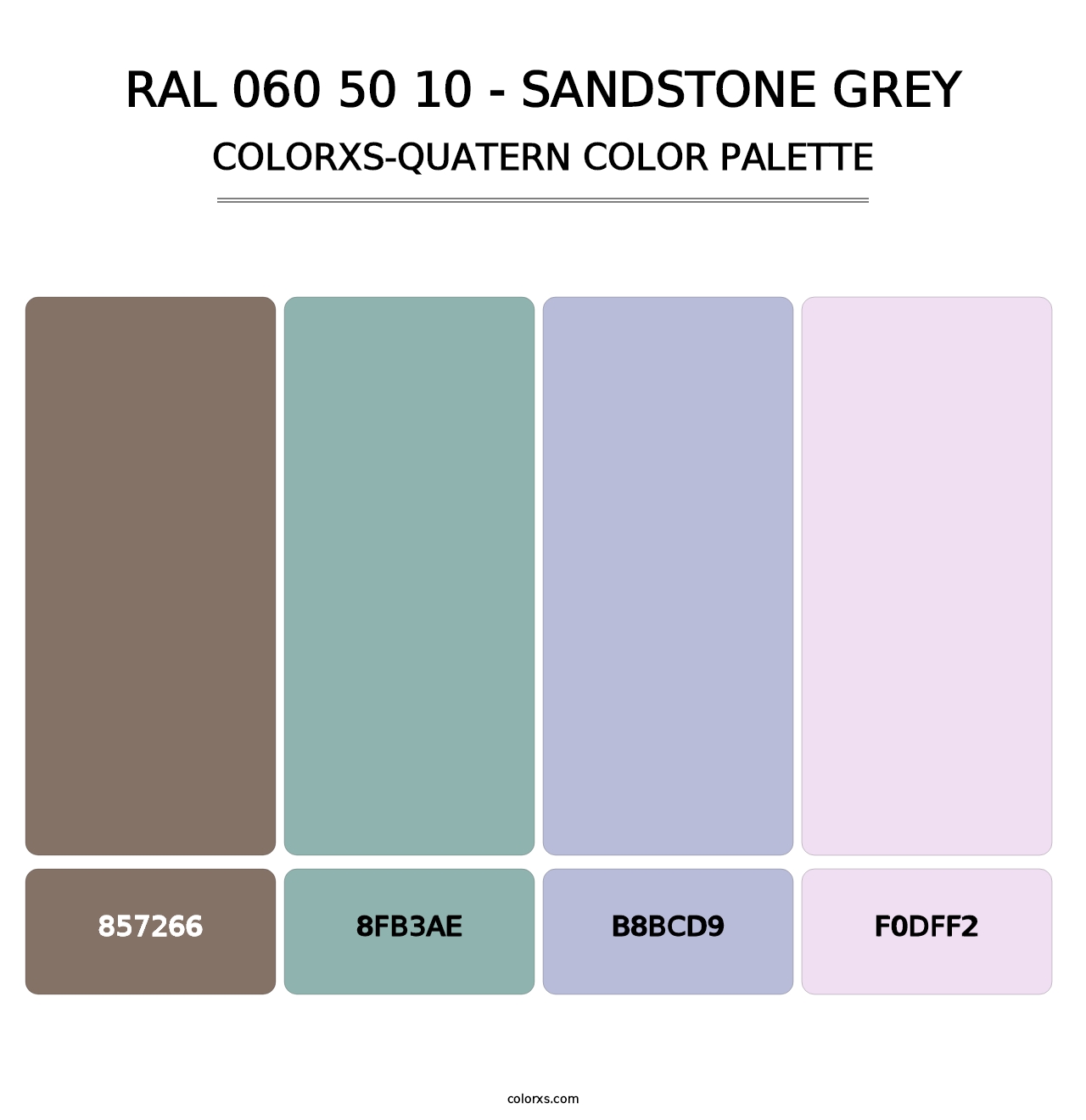 RAL 060 50 10 - Sandstone Grey - Colorxs Quatern Palette