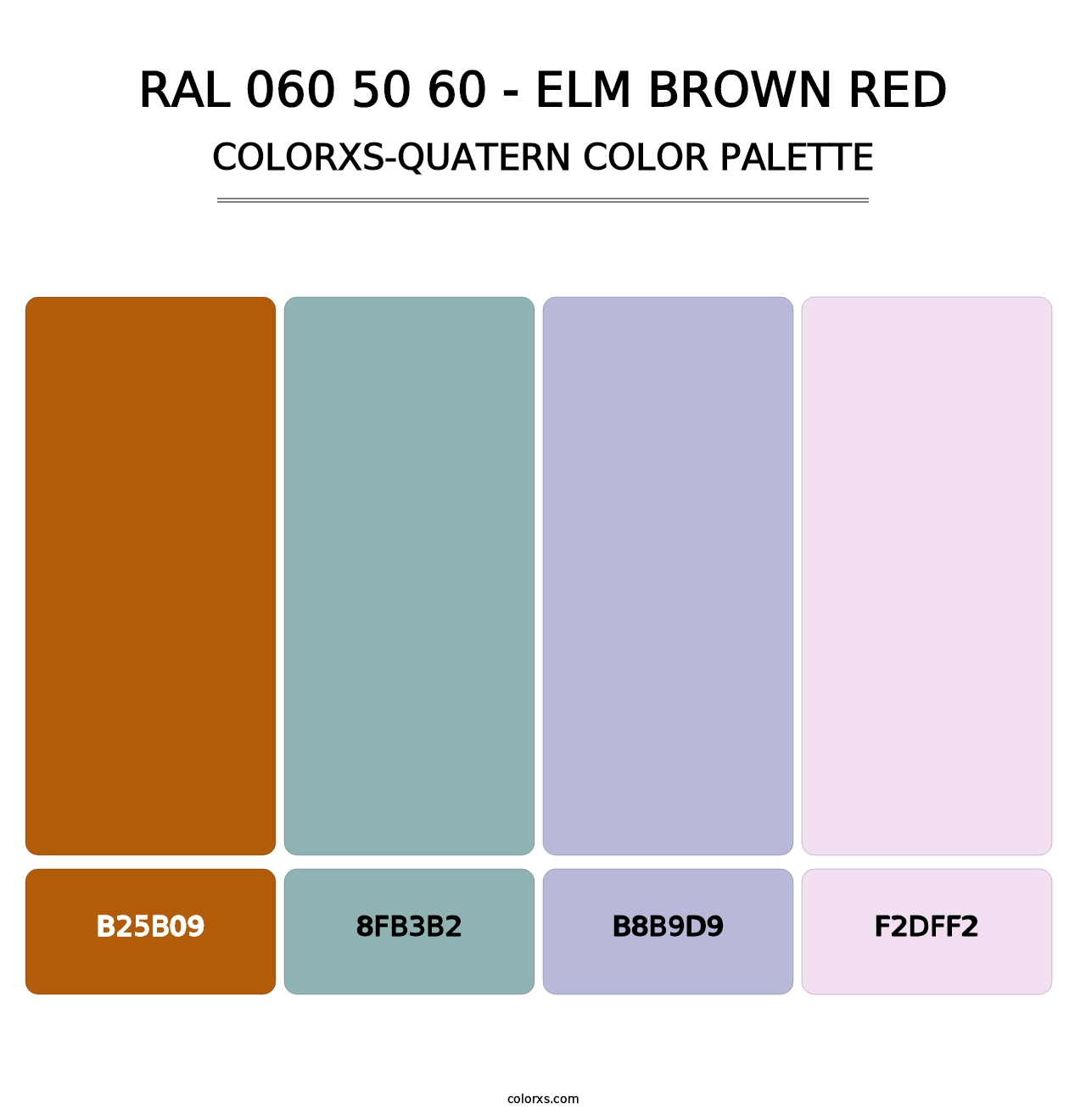RAL 060 50 60 - Elm Brown Red - Colorxs Quatern Palette