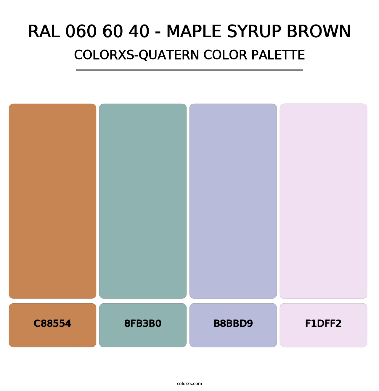 RAL 060 60 40 - Maple Syrup Brown - Colorxs Quatern Palette