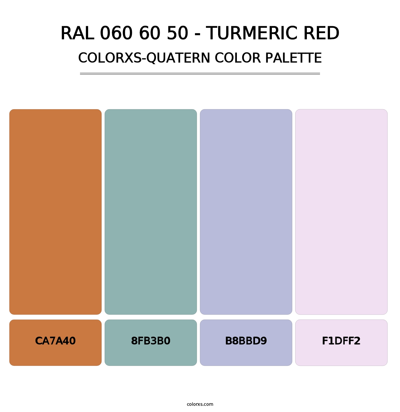 RAL 060 60 50 - Turmeric Red - Colorxs Quatern Palette