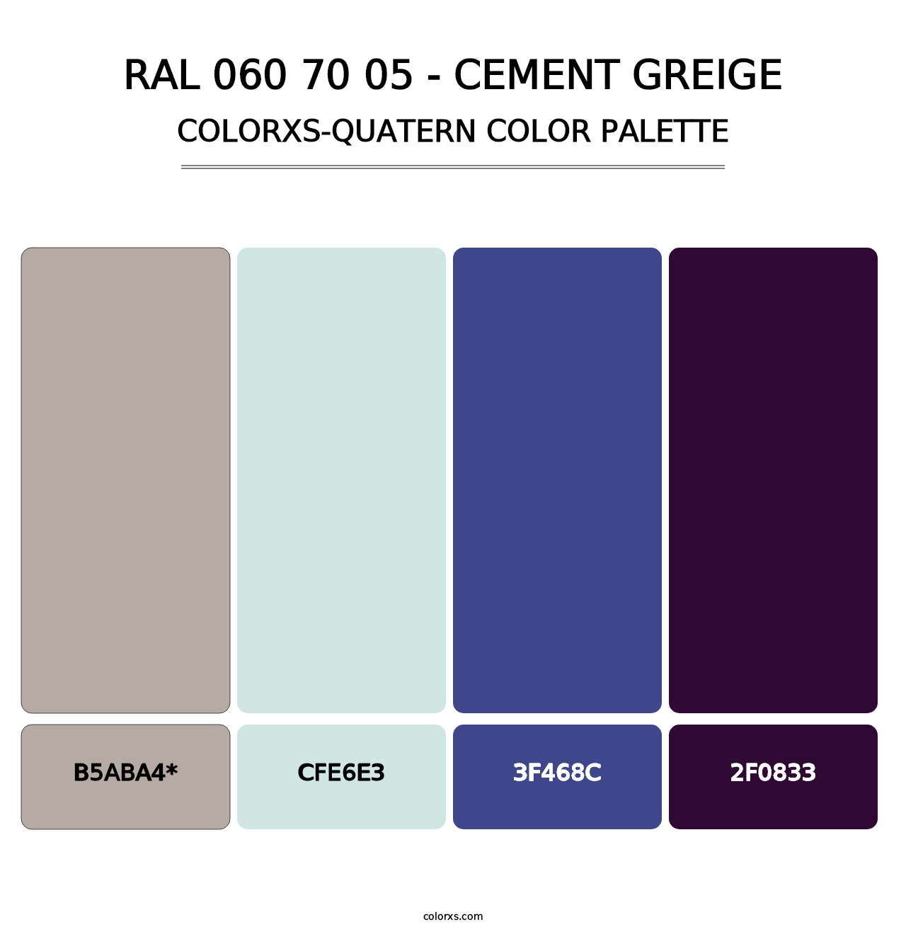 RAL 060 70 05 - Cement Greige - Colorxs Quatern Palette