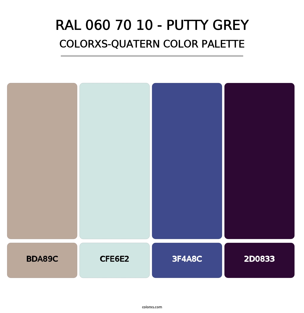 RAL 060 70 10 - Putty Grey - Colorxs Quatern Palette