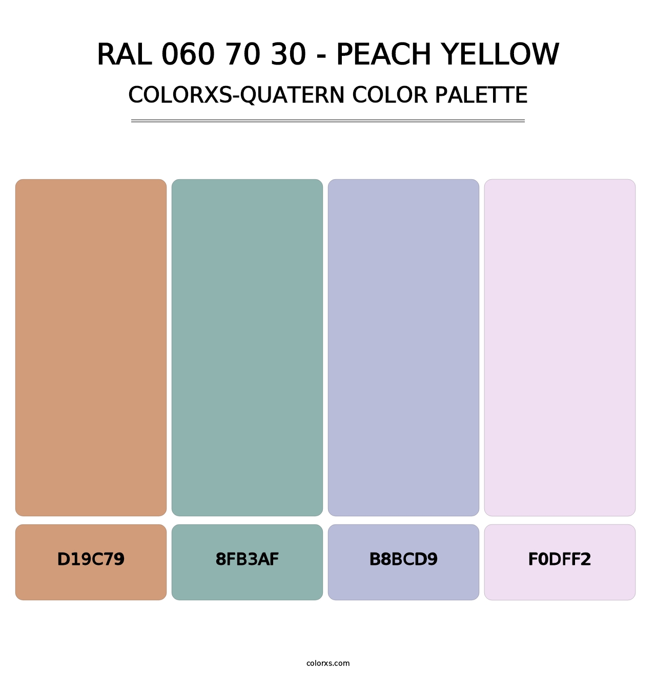 RAL 060 70 30 - Peach Yellow - Colorxs Quatern Palette