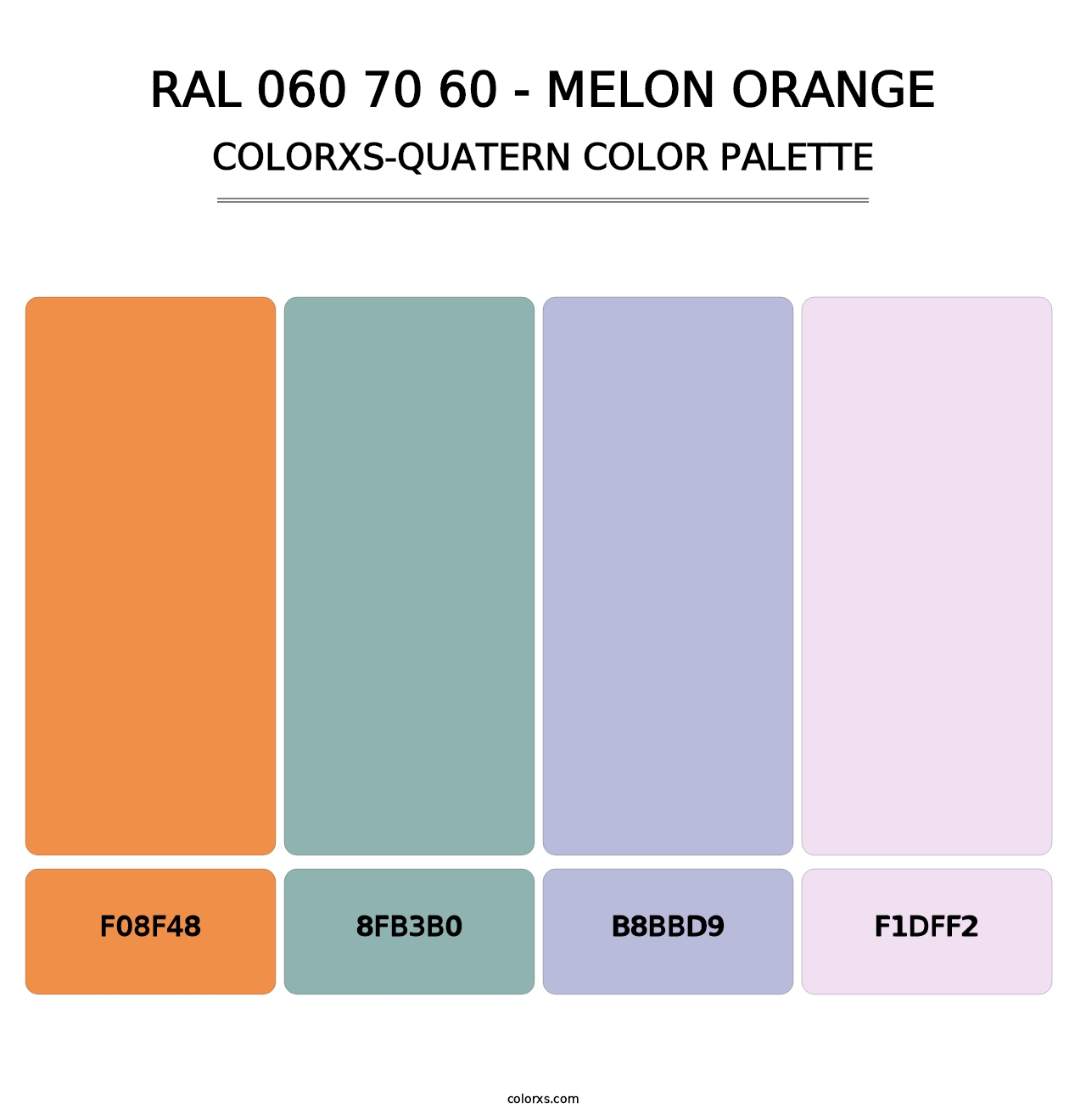 RAL 060 70 60 - Melon Orange - Colorxs Quatern Palette